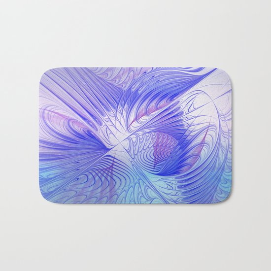 blue and lilac on texture Bath Mat