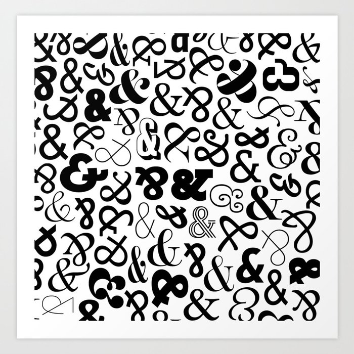 Ampersands on Ampersands Art Print