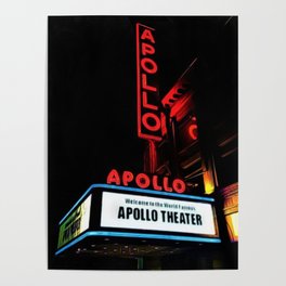 Harlem's Apollo Theater Portrait Painting Poster