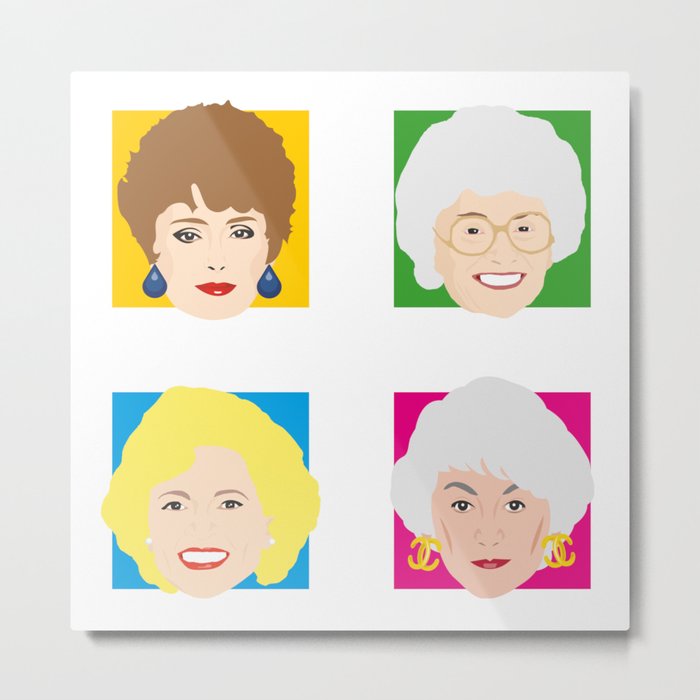 The Golden Girls Betty White Bea Arthur Rue Mcclanahan Estelle Getty Metal Print By Gregs Celeb Art Society6,Happy Girl In Rain Wallpaper Hd