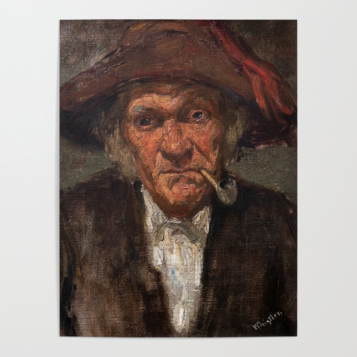 James Whistler - Man Smoking a Pipe Poster