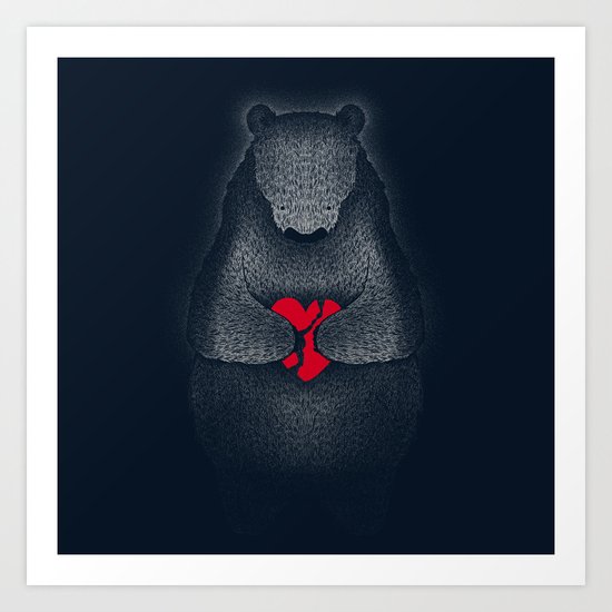 Broken (Dark Blue) Art Print