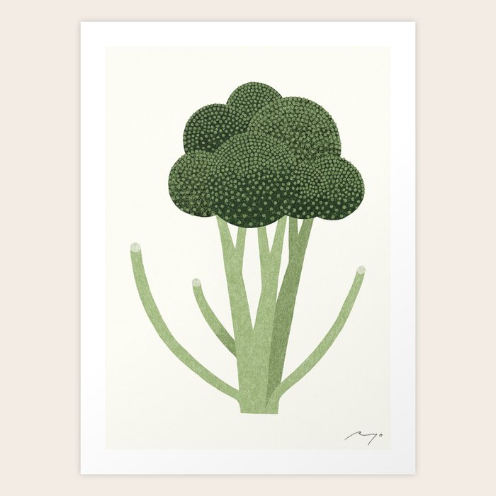 Broccoli Art Print by Ryo Takemasa Society6