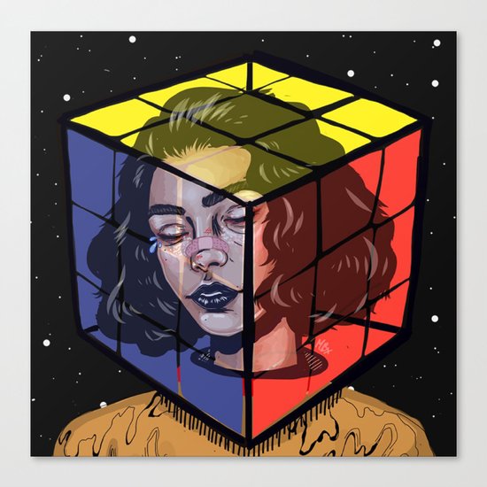 Puzzled Canvas Print