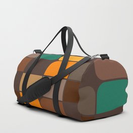 Seventies-inspired geometric pattern | Blocks Color Geometric Duffle Bag