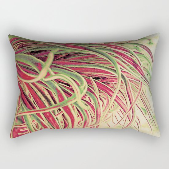 Green & red succulent. Rectangular Pillow