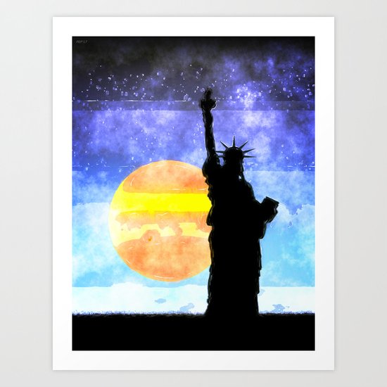 Majestic Lady Liberty Art Print