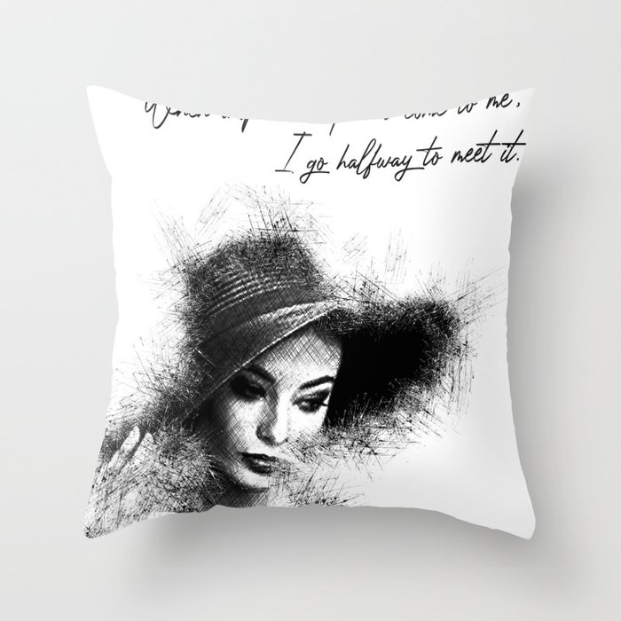 When inspiration doesn't come to me Girl Quotes Throw Pillow