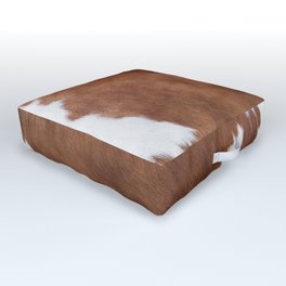 Brown Cowhide, Cow Skin Print Pattern Outdoor Floor Cushion