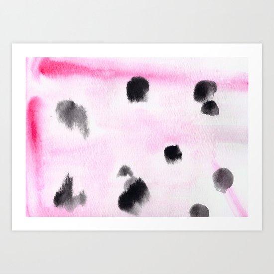 Black & Pink Art Print