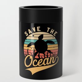 Save The Ocean Vintage Turtle Can Cooler