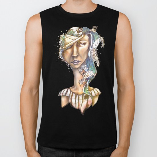 Paper Pirate Biker Tank