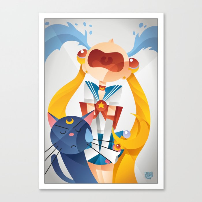 Crying Sailor Moon Canvas Print By Claudiobandoli Society6