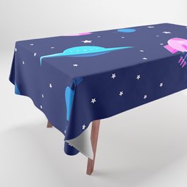 Mysterious Space And Space Objects Pattern Tablecloth