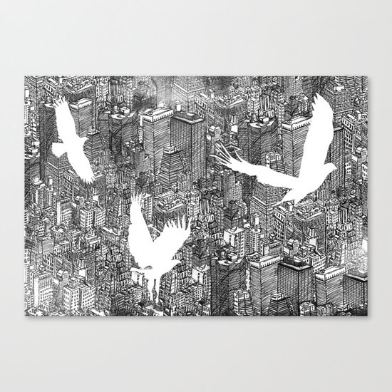 Ecotone (black & white) Canvas Print
