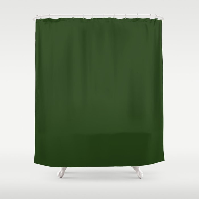 Solid Dark Forest Green Simple Color All Over Print Shower Solid Dark Forest Green Simple Color All Over Print Shower Curtain By Podartist Society6