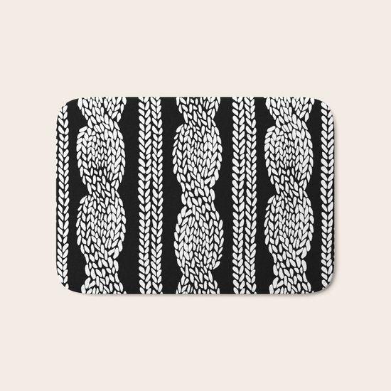 Cable Row Black Bath Mat