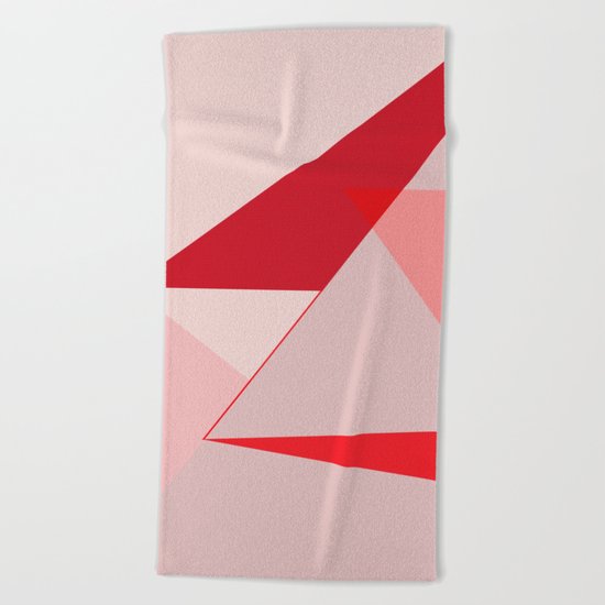 Geometric pink 02 Beach Towel