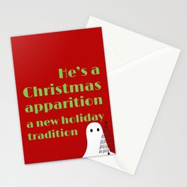 Christmas Apparition red Stationery Cards