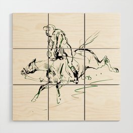Jockey on a Horse Wood Wall Art