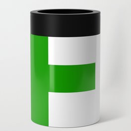 Letter F (Green & White) Can Cooler