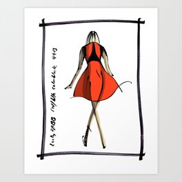 Red and Black at Lucky FABB Art Print
