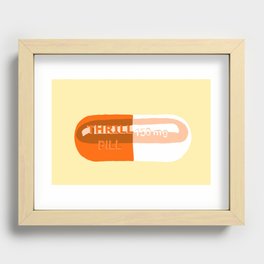 Thrill Pill Yellow Recessed Framed Print