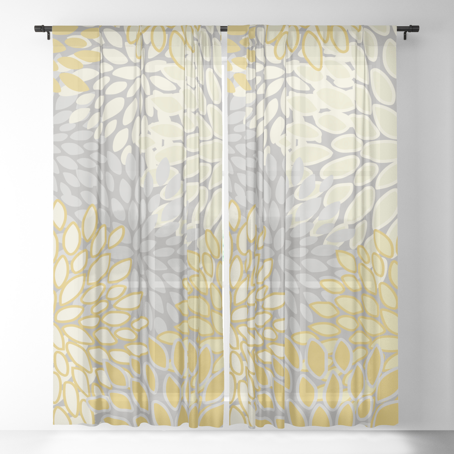 yellow and gray curtains walmart