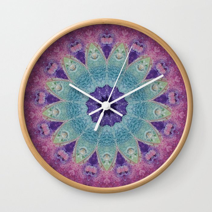 Delicate Flower Mandala Wall Clock