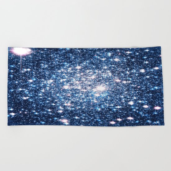 Galaxy Stars: Riverside Blue Beach Towel