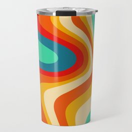 Colorful Swirls Abstract Travel Mug