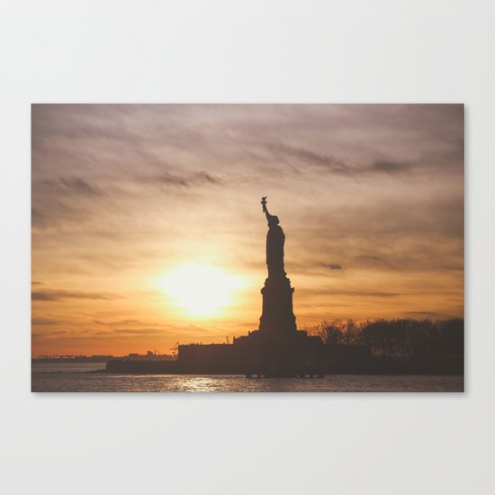 Lady at Sunset Canvas Print
