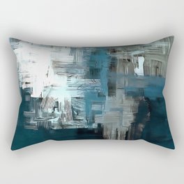 Tiler's Notches Contemporary Abstract Art Rectangular Pillow