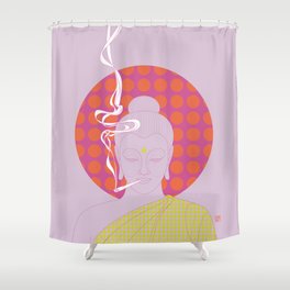 Buddha : Give Peace a Chance! (PopArtVersion) Shower Curtain