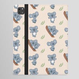 Cute Koala Pattern - Cream iPad Folio Case