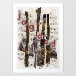 Jagged handcut collage print  Art Print