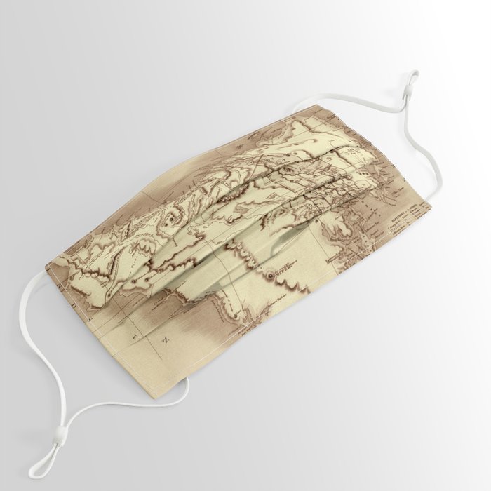 Map Of Tasmania 1832 Face Mask by Vintage Maps & Prints Society6