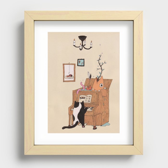 the Pianist Recessed Framed Print