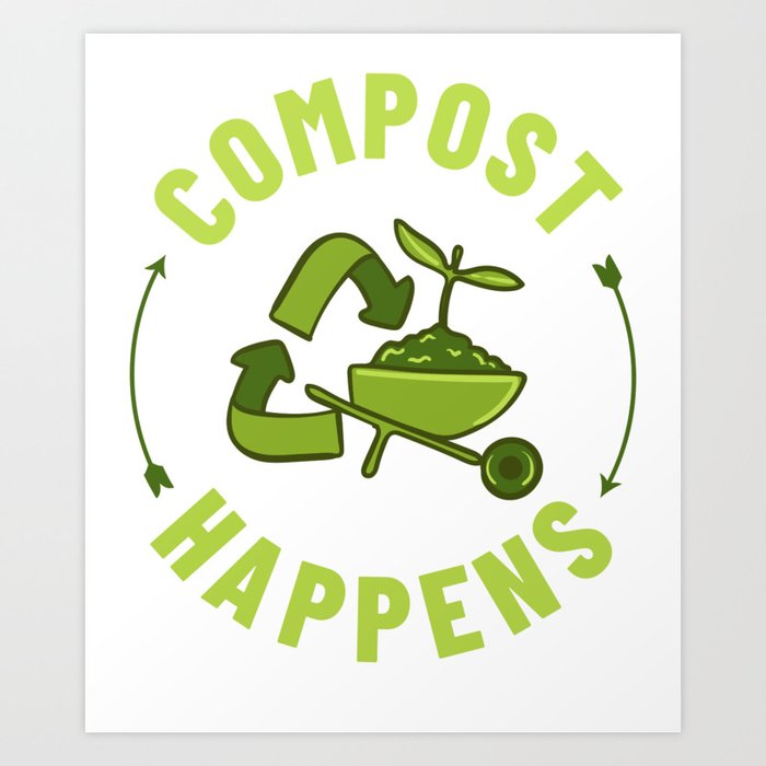 Compost Bin Worm Composting Vermicomposting Art Print