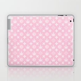 Pink Marijuana tile pattern. Digital Illustration background Laptop Skin
