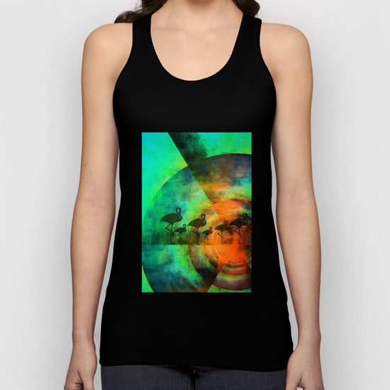 Flamingo Keep Walking Unisex Tank Top