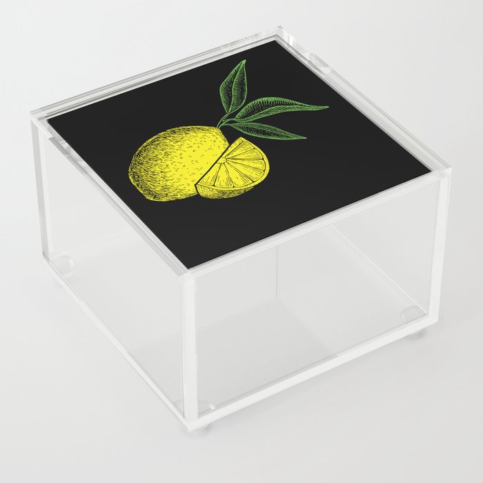 Lemon Fruit Retro Lemonade Acrylic Box