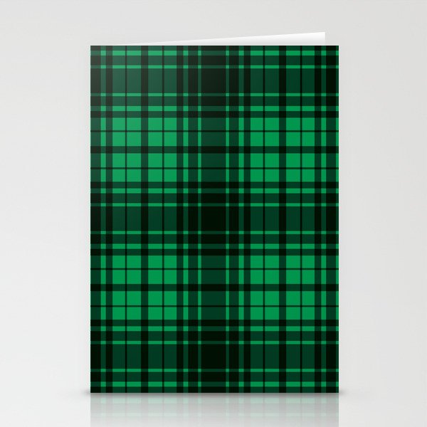 Black and Green Frame Pattern Stationery Cards