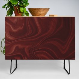 Maroon Swirl Marble Credenza