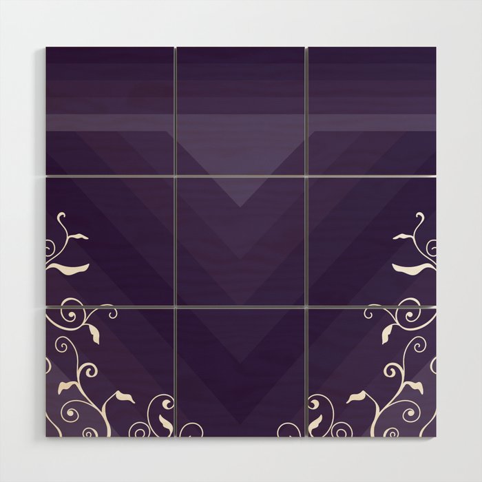 Violet Vines Wood Wall Art