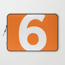 Number 6 (White & Orange) Laptop Sleeve