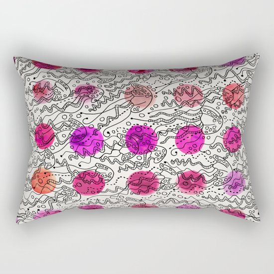 Dotty Jellyfish Rectangular Pillow