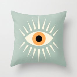 Yellow Eye Throw Pillow