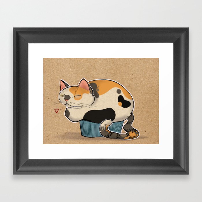 Cat Muffin Framed Art Print