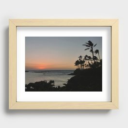 Sunset and Palm trees in Hawaii II Recessed Framed Print